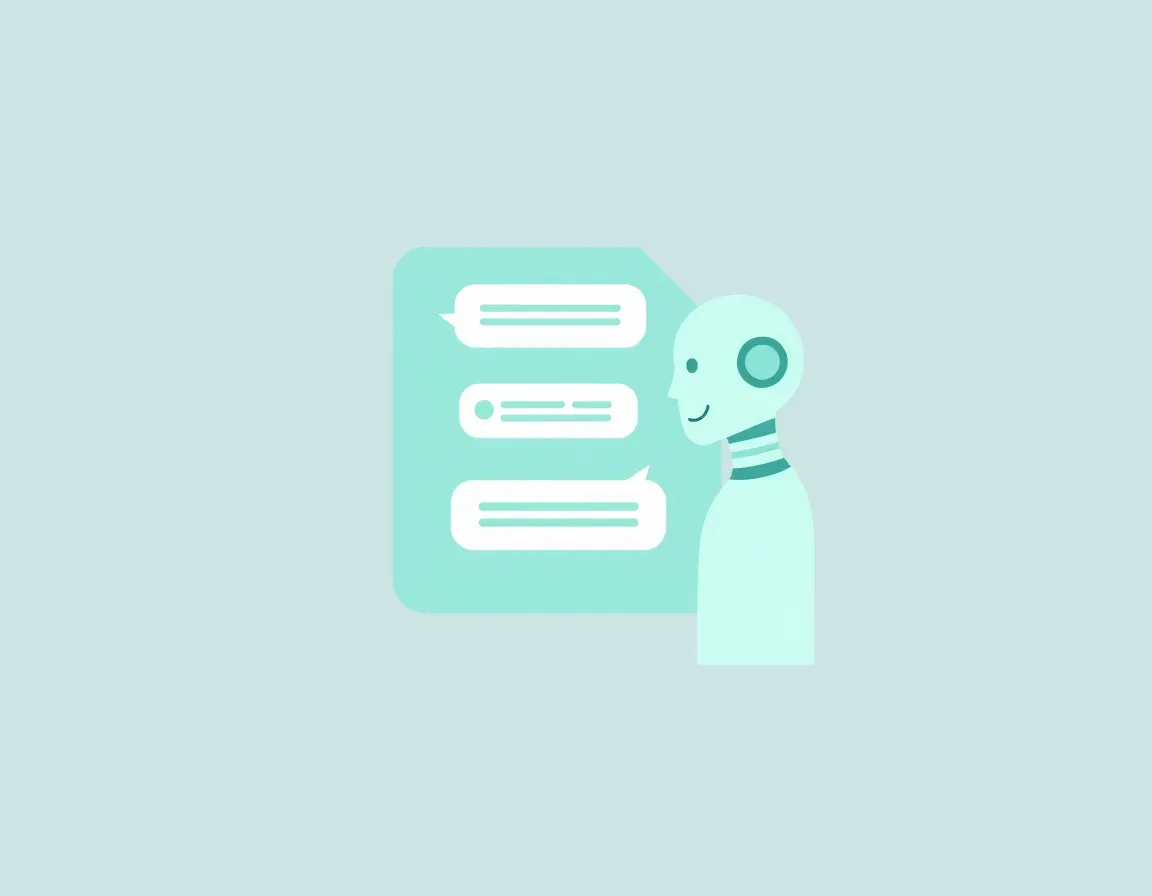 AIエージェントと対話している様子の概念イラスト